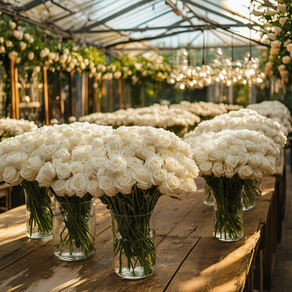Everlasting White Roses Collection